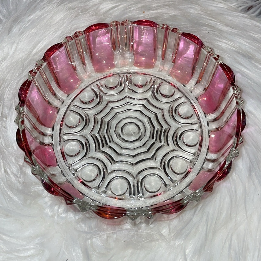 Vintage 1930’s-1960’s Anchor Hocking Pink Glass Lidded Candy Dish - Picture 2 of 5
